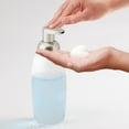 thumbnail image 4 of mDesign Glass Refillable Foam Soap Dispenser - Clear Frost/Matte Satin, 4 of 6