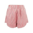 thumbnail image 5 of Women's High Waisted Stretchy Summer Shorts Stylish Vertical Stripe Wide Leg Beach Casual Beach Shorts XS-3XL, 5 of 5