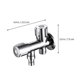 thumbnail image 2 of Washing Machine Water Valve Water Shut Off Valves Kitchen Bathroom Faucet Angled Design Silver for 1Set, 2 of 4