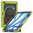 thumbnail image 2 of Case for iPad Air 13 Inch M3 2025 / M2 2024 12.9 inch (3rd/4th Gen) with Screen Protector, 360 Degree Rotating Kickstand Hand Strap Shockproof Cover with Shoulder Strap, Lime, 2 of 7