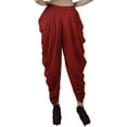 thumbnail image 3 of Moomaya Solid Punjabi Patiala Salwar Dhoti Pants For Women, Elastic Waist Relaxed Baggy Trousers, 3 of 6
