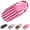 Pink, variant on Womens Striped House Slippers Fuzzy Plush Clog Warm Sherpa Teddy Fleece Bedroom Shoes Cozy Indoor Slippers