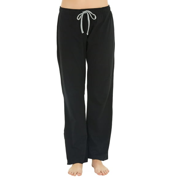 U2SKIIN Womens Cotton Pajama Pants, Soft Lounge Lightweight Sleep Pj Bottoms,(Black,M)