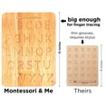 thumbnail image 3 of Tablero de rastreo del alfabeto de madera Montessori & Me Letras Montessori - Letras de madera - Letras de impresión grande para niños pequeños a preescolar - Mayúsculas y minúsculas reversibles, 3 of 9