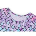 thumbnail image 3 of Benylion Girls Mermaid Dress Toddler Summer Sundress Kids Short Sleeve Pajamas A Line Twirly Skater for 5-6 years, 3 of 6