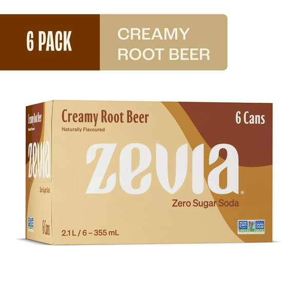 Zevia Creamy Root Beer, pack cans6X355ML