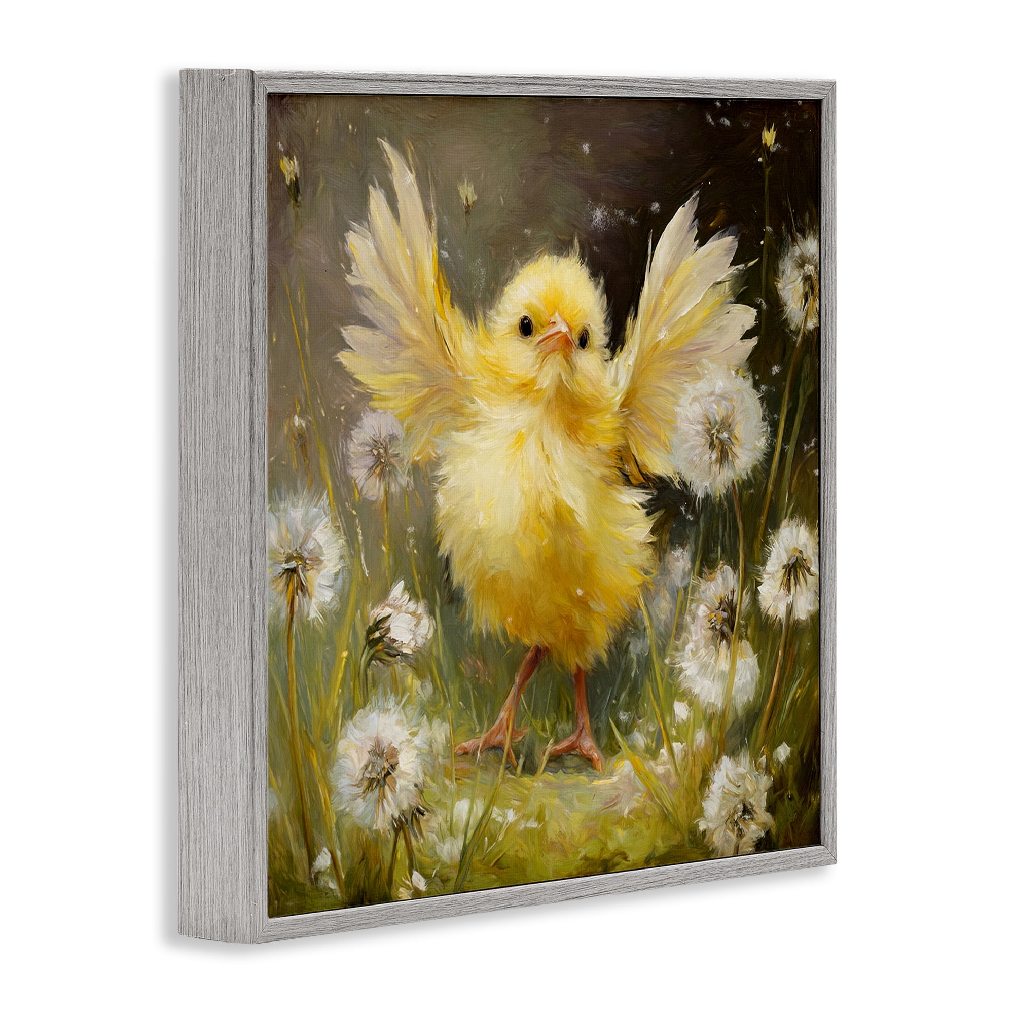Stupell Industries Free As A Peep Chick Gray Framed Giclee Art, design by Tina LeCour