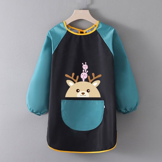 Mono para niños, ropa para pintar, delantal impermeable de manga larga para bebés, delantal con estampado artístico para jardín de infantes, mono para pintar