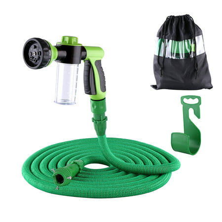 100ft Garden Hose, All New Expandable Water Hose with 8-Pattern Sprayer Nozzle,Double Latex Core, 3/4