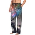 thumbnail image 5 of Cauagu Elephant Fireworks Celebration Mens Pajama Pants Sleep & Lounge Pants,PJ Bottoms with Pockets-Large, 5 of 7