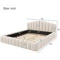 thumbnail image 2 of Queen Size Bed Frame Velvet Upholstered Queen Bed Frame Shell-Shaped Headboard for Bedroom, No Box Spring Needed, Luxury and Elegant Style Furniture, Easy Assembly, 2 of 7