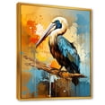 thumbnail image 2 of Designart "Elegance of Feathered Pelicans" Animals Framed Wall Art - Modern Blue Pelican Entryway Framed Wall Art Print, 2 of 6