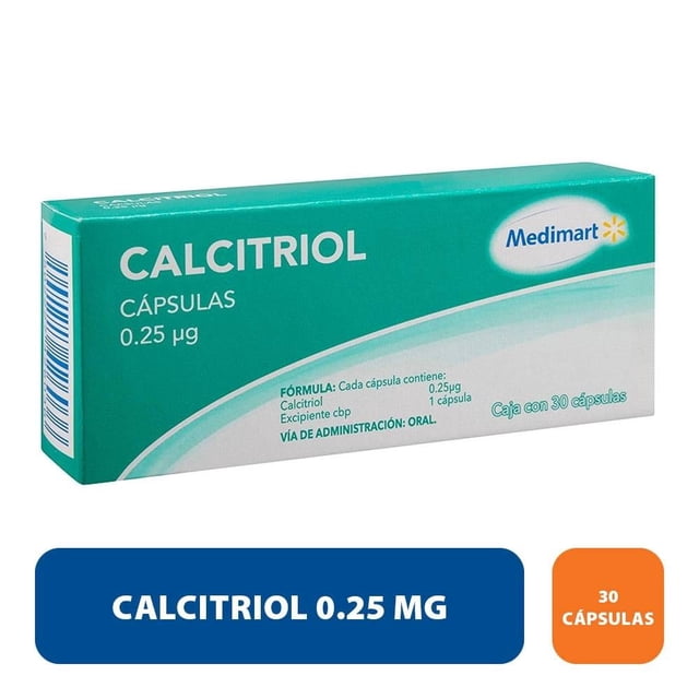 Calcitriol Medimart 0.25 µg 30 cápsulas