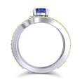 thumbnail image 4 of 2.50 Carat Round Cut Blue Sapphire & Peridot Gemstone Beautiful Bridal Ring for Women Solid 14K White Gold Size 7 by Diamond-Capitals, 4 of 8