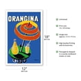 thumbnail image 2 of Orangina Sparkling Soda - Umbrella Ad - Vintage Advertising Poster by Bernard Villemot c.1984 - Master Art Print (Unframed) 12in x 18in, 2 of 4