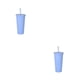 thumbnail image 1 of Botella de agua Yuarrent Frasco de vacío Vaso con pajitas multicolores, 1 of 6