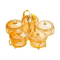 thumbnail image 3 of Lipstore Appetizer Tray Ornament Multifunctional Serving Tray for Cookies Cakes Party amber, 3 of 8