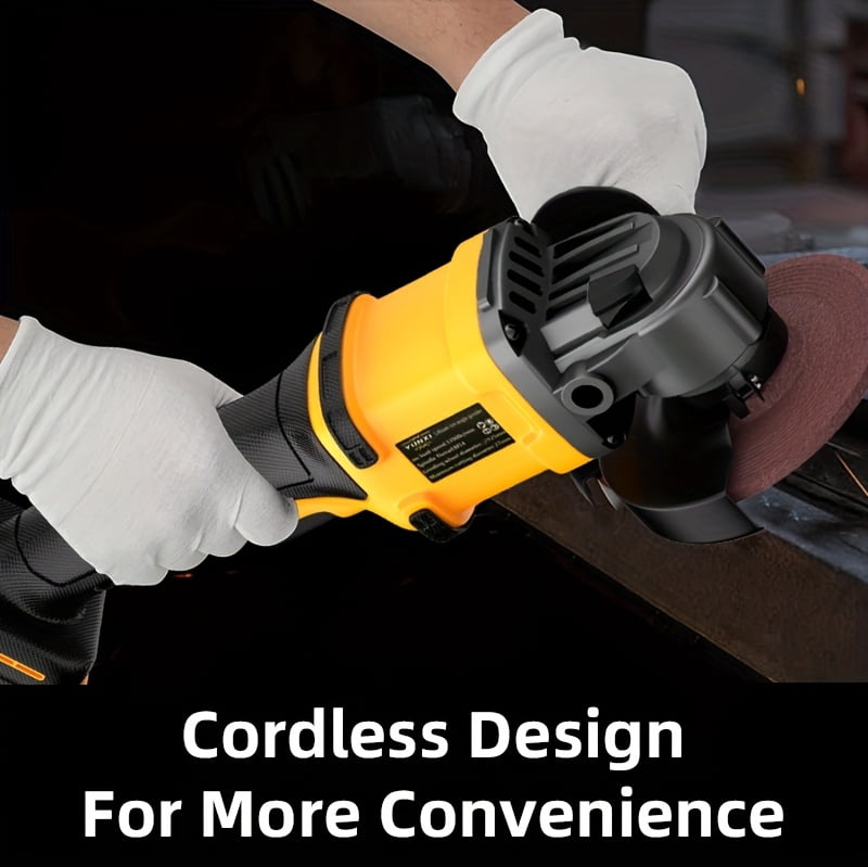 DGB Cordless Angle Grinder for Rust Removal and Surface Refinishing, Portable Electric Grinder for Metal Cleaning and Restoration, Handheld Grinder for Automotive and Home Restoration Projects