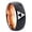 Black And Rose Gold, variant on Zelda Triforce Concave Black Tungsten Men Ring 10MM