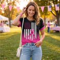 thumbnail image 2 of EANJE Breast Cancer Awareness Shirts for Women Printed Crew Neck T-Shirt Short Sleeve Casual Top, Loose Soft Awareness Tee For Daily Support Outfit Black L, 2 of 4