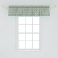 thumbnail image 2 of Ambesonne Wave Window Valance, Nautical Themed Cartoon Fish Doodle on Grunge Pattern, Curtain Valance for Kitchen Bedroom Decor with Rod Pocket, 54" X 12", Dusk Dark Seafoam, 2 of 2