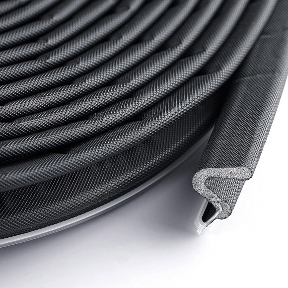 EIGTHTAIL 50Ft Door Weather Stripping Soundproof Door Seal Strip V-Shaped Foam Kerf Weather Stripping Door Frame Weather Stripping for Doors Windows Card Slot Installation Seals