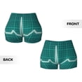 thumbnail image 5 of Lsque ECG Wave Pattern High Waisted Biker Shorts for Women-Tummy Control Fitness Athletic Workout Running Yoga Gym Shorts,Moisture-Wicking-Large, 5 of 9