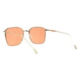 thumbnail image 3 of Womens Sunglasses Thin Square Gold Metal Frame Orange Lens UV 400, 3 of 4