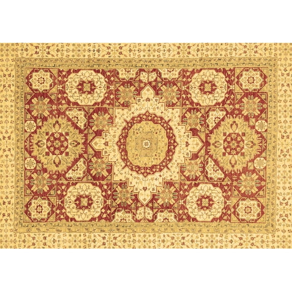 Ahgly Company Indoor Rectangle Abstract Brown Modern Area Rugs, 8' x 10'