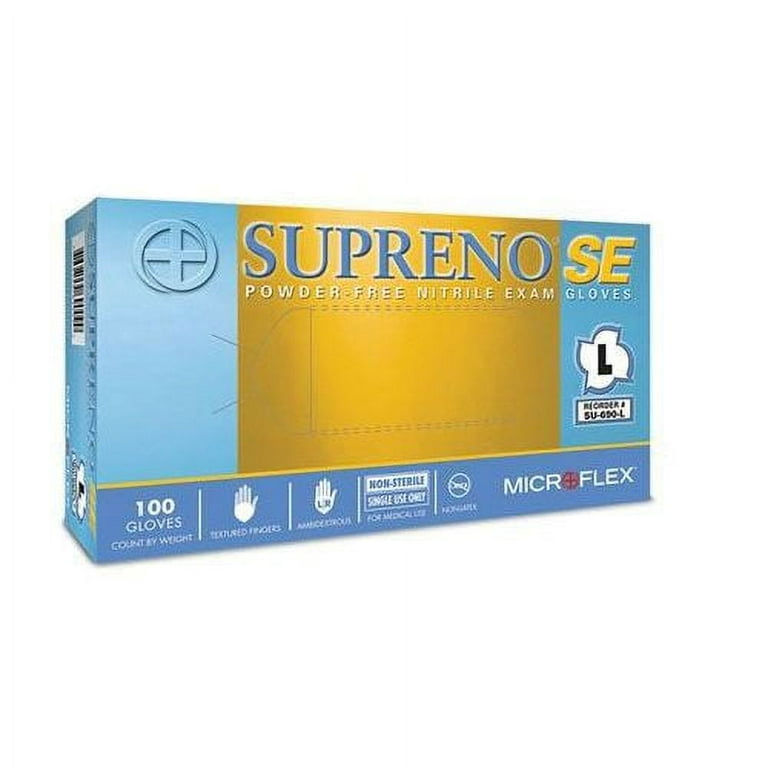 Ansell Microflex SU-690 Disposable Nitrile Gloves, Latex-Free