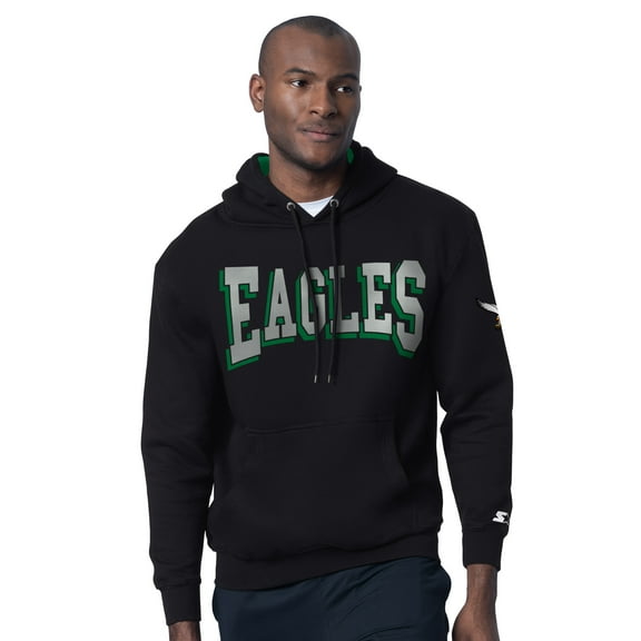 Men's Starter Black Philadelphia Eagles Thursday Night Gridiron Hoodie with Vintage Logo