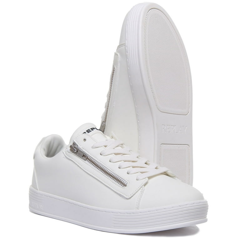 opstrøms Aja udkast Replay Wilhot Men's Lace Up Side Zip Synthetic Low Top Sneakers In White  Size 11 - Walmart.com