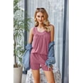 thumbnail image 4 of Ekouaer Womens Sleeveless Pajamas Set Cotton Pj Sets Tank Top and Shorts Sleepwear Summer 2 Piece Loungewear, 4 of 6