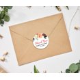 thumbnail image 3 of Darling Souvenir Round 45 Pcs Floral Thank You Stickers Wedding Personalized Bride Groom Names And Date Envelope Seals-White, 3 of 3
