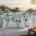 thumbnail image 2 of Outdoor Pillow Cover Blue Eucalyptus Leaves Set of 2 Waterproof Throw Pillowcases Plant Vintage Decorative Patio Furniture Pillows for Couch Garden Indoor & Outdoor Use, 2 of 9