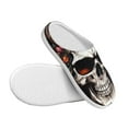thumbnail image 3 of Lsque Flower Horn Skull Pattern Womens Comfort Cotton on Scuff With Memory Foam and Anti-skid Sole Slipper-37/38, 3 of 7