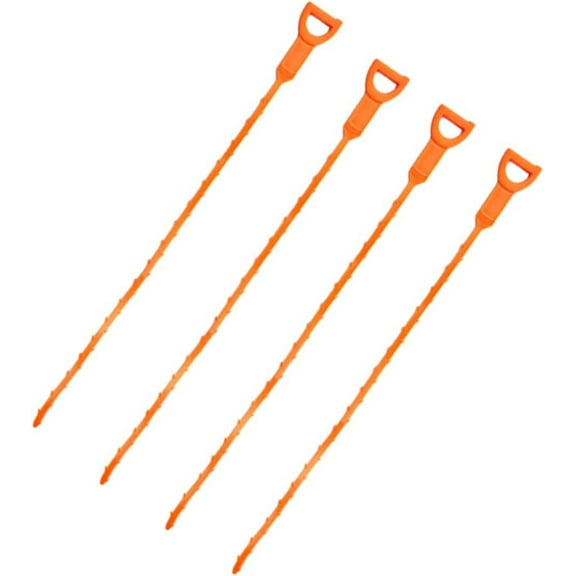 4Pcs Hair Sink Plastic tubs Plastic Sink Drainage Pipe Sink unclogger Drain Clog Remover Drain Hair Remover Drain Cleaning Tool Auger Drain Pipe Epilator Hair Removal Device Spiral