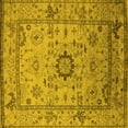 thumbnail image 1 of Ahgly Company Indoor Square Oriental Yellow Industrial Area Rugs, 8' Square, 1 of 4