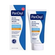 (3 pack) PanOxyl 10% Benzoyl Peroxide Acne Foaming Wash, Clear Acne, 5.5 Oz