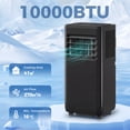 thumbnail image 4 of HOMCOM 10000 BTU AC Unit, Portable Air Conditioner with WiFi Control, Black, 4 of 10