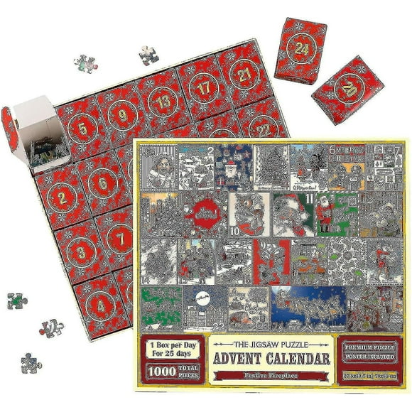 Advent 2023, 1008 Pcs 24 Calendriers de l'Avent Compte à Rebours, Idée pour Enfants Adultes