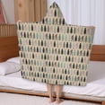 thumbnail image 5 of Beige Bigfoot and Pine Tree Pattern Hooded Bath Towel，50"x30" for Ages 3 To 12 Kids, Quick Dry Lightweight Soft Microfiber Hood Beach Towel Cover Up for Kids, 5 of 7