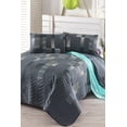 thumbnail image 3 of Trace Anthracite Full/Queen Size Bedspread/Coverlet Set – 3 Piece Quilt Set with Pillowcases, All-Season Lightweight, Digitally Printed Design, 65% Cotton, Made in Turkey – Soft, Durable,, 3 of 3