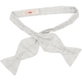 thumbnail image 2 of Carrot and Gibbs Men's Silver Floral Swirls Button Bow Tie - One Size, 2 of 2