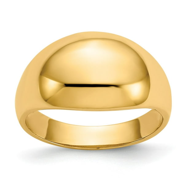 præst Puno lytter Real 14kt Yellow Gold 10mm Domed-top Tapered Cigar Band Ring Size: 7; for  Adults and Teens; for Women and Men - Walmart.com