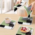 thumbnail image 5 of Sage Green Black Grey Pot Holders for Kitchen Heatproof Potholder, 4 Pack Modern Irregular Geometric Abstract Hot Pads Multipurpose Oven Pads Cloth Potholders Trivet for Cooking and Baking, 5 of 8