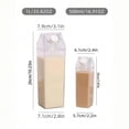 thumbnail image 2 of Milk Carton Water Bottle, 17oz Clear Acrylic Square Portable Juice Cup, Leak-Proof Reusable BPA-Free Plastic Bottle for Outdoor Travel, Gym, and School, 2 of 3