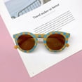 thumbnail image 1 of Kids Cute Checker Panel Color Sunglasses Uv Protection Glasses Trendy Sun Glasses, 1 of 7