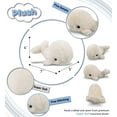thumbnail image 3 of DolliBu Plush Whale Stuffed Animal - Soft Huggable White Whale, Adorable Playtime Whale Plush Toy, Cute Ocean Life Cuddle Gifts, Super Soft Plush Doll Animal Toy for Kids and Adults - 7 Inches, 3 of 7