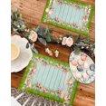 thumbnail image 4 of Easter Placemats Set of 6, Easter Eggs Flower Green Grass Placemat for Dining Table Decorations, Retro Wood Grain Place Mats, Spring Table Mats for Kitchen Dinner Seasonal Holiday Party Decor, 4 of 6
